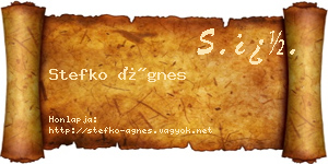 Stefko Ágnes névjegykártya